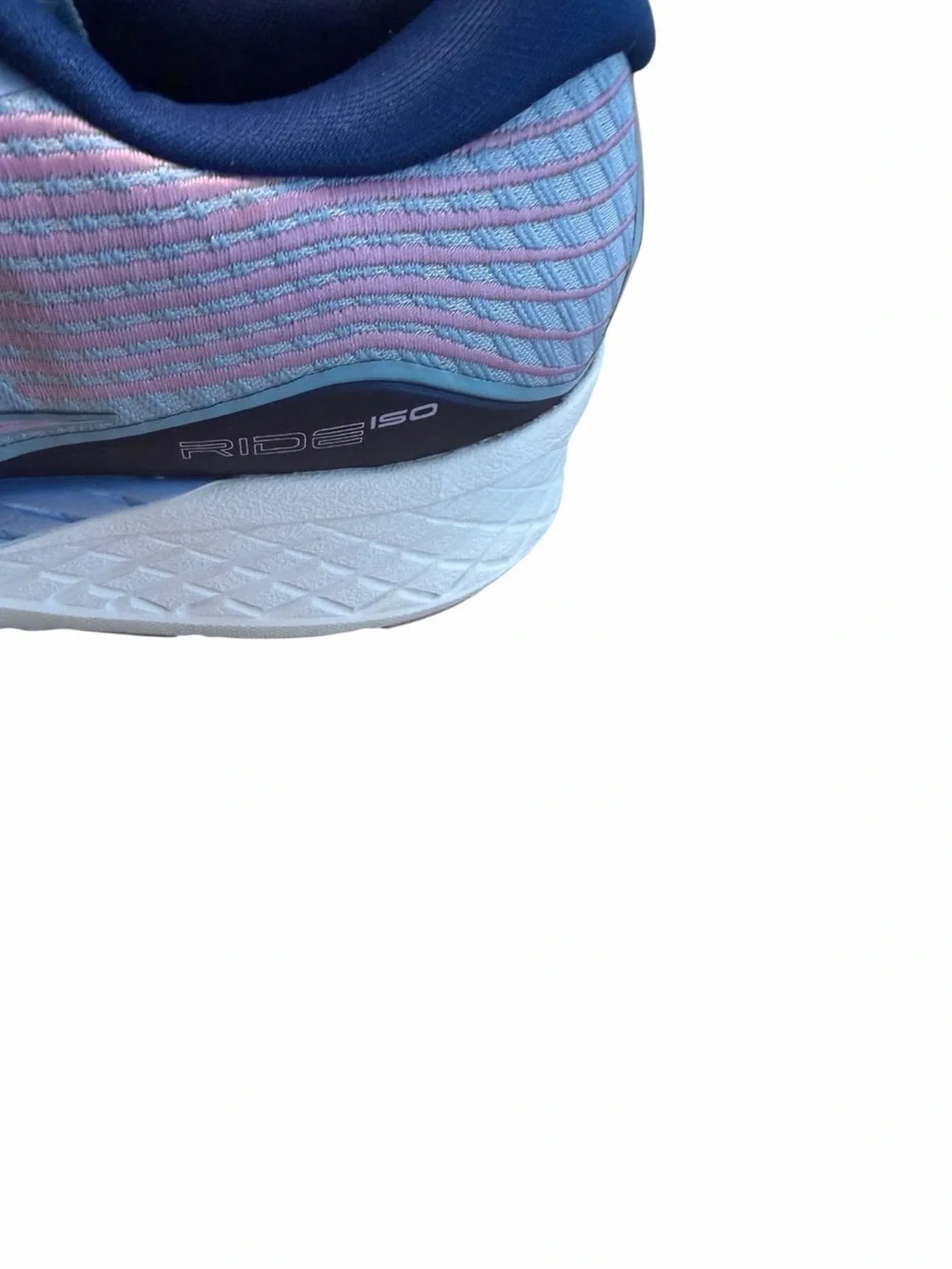 Cushioned Running Sneakers Women 9 Saucony Ride ISO Blue Pink EVERUN